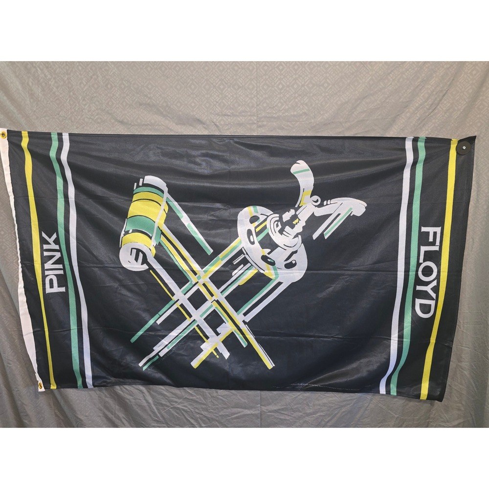 New Pink Floyd Cycle Parts Graphic Flag Banner Black Green Yellow Rock 3'x5'